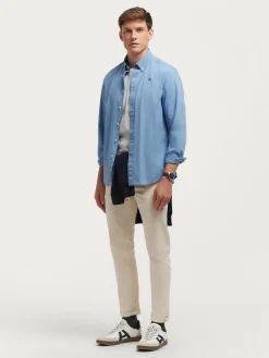 Alvaro Moreno Casual|CAMISA DENIM RAYAS Azul