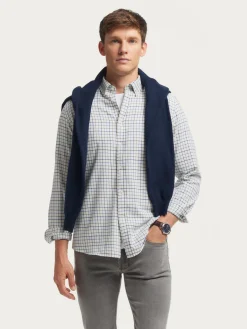 Alvaro Moreno Franela|CAMISA FLANNEL CHECKS Azul Marino