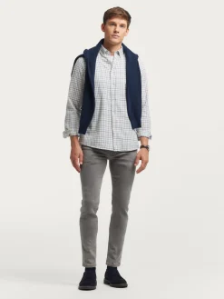 Alvaro Moreno Franela|CAMISA FLANNEL CHECKS Azul Marino