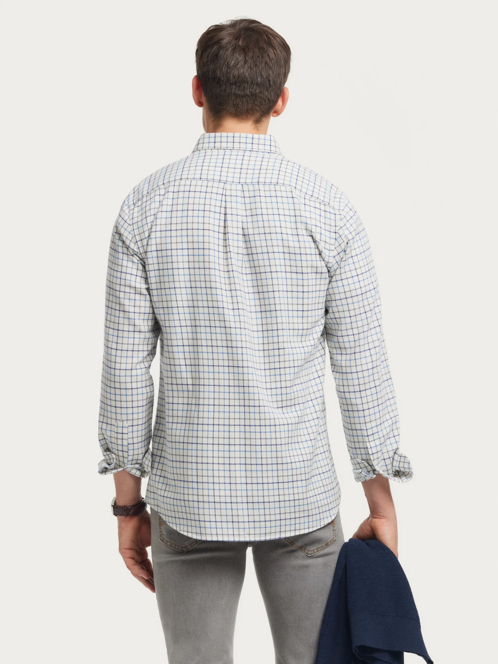 Alvaro Moreno Franela|CAMISA FLANNEL CHECKS Azul Marino