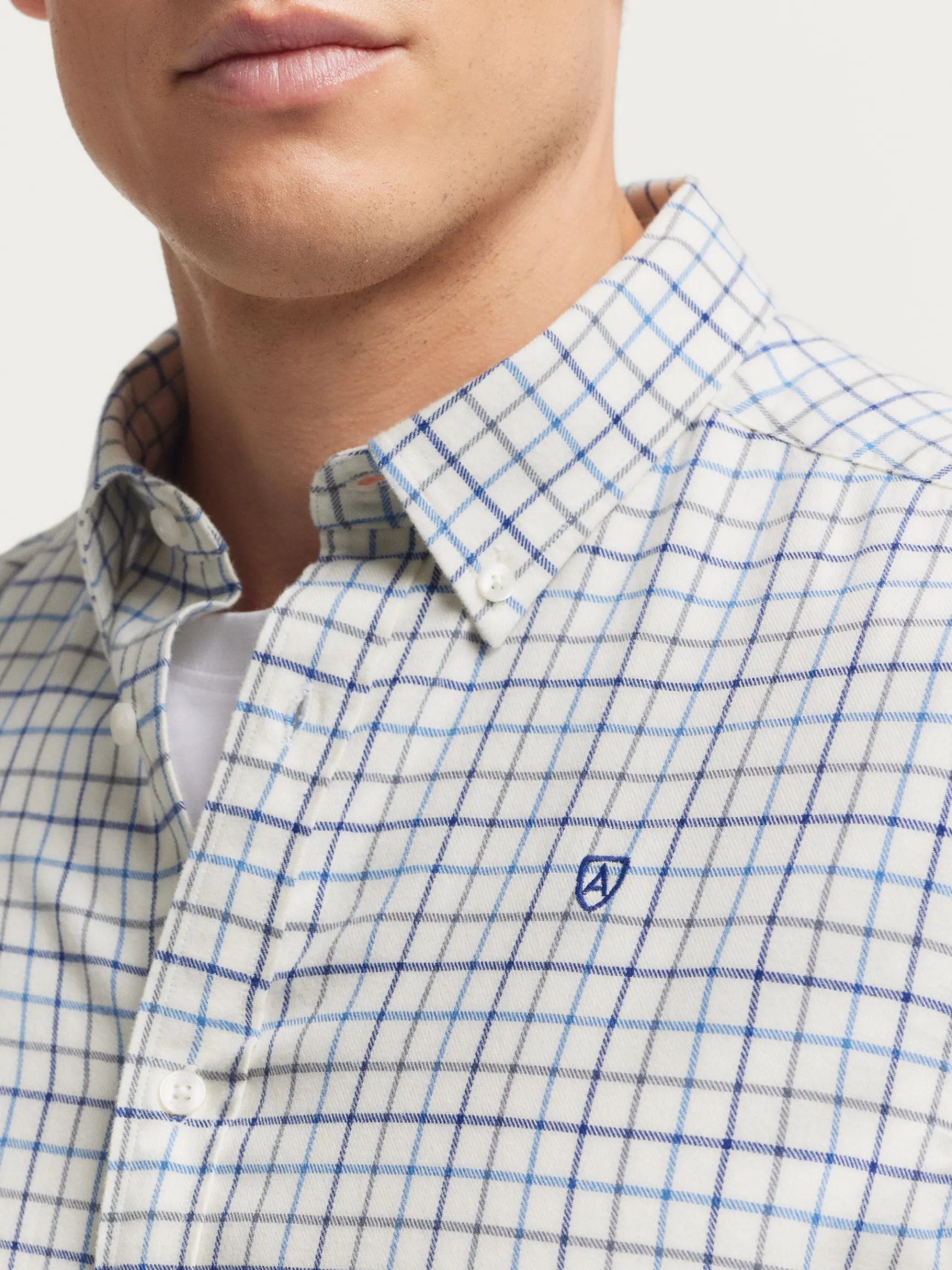 Alvaro Moreno Franela|CAMISA FLANNEL CHECKS Azul Marino