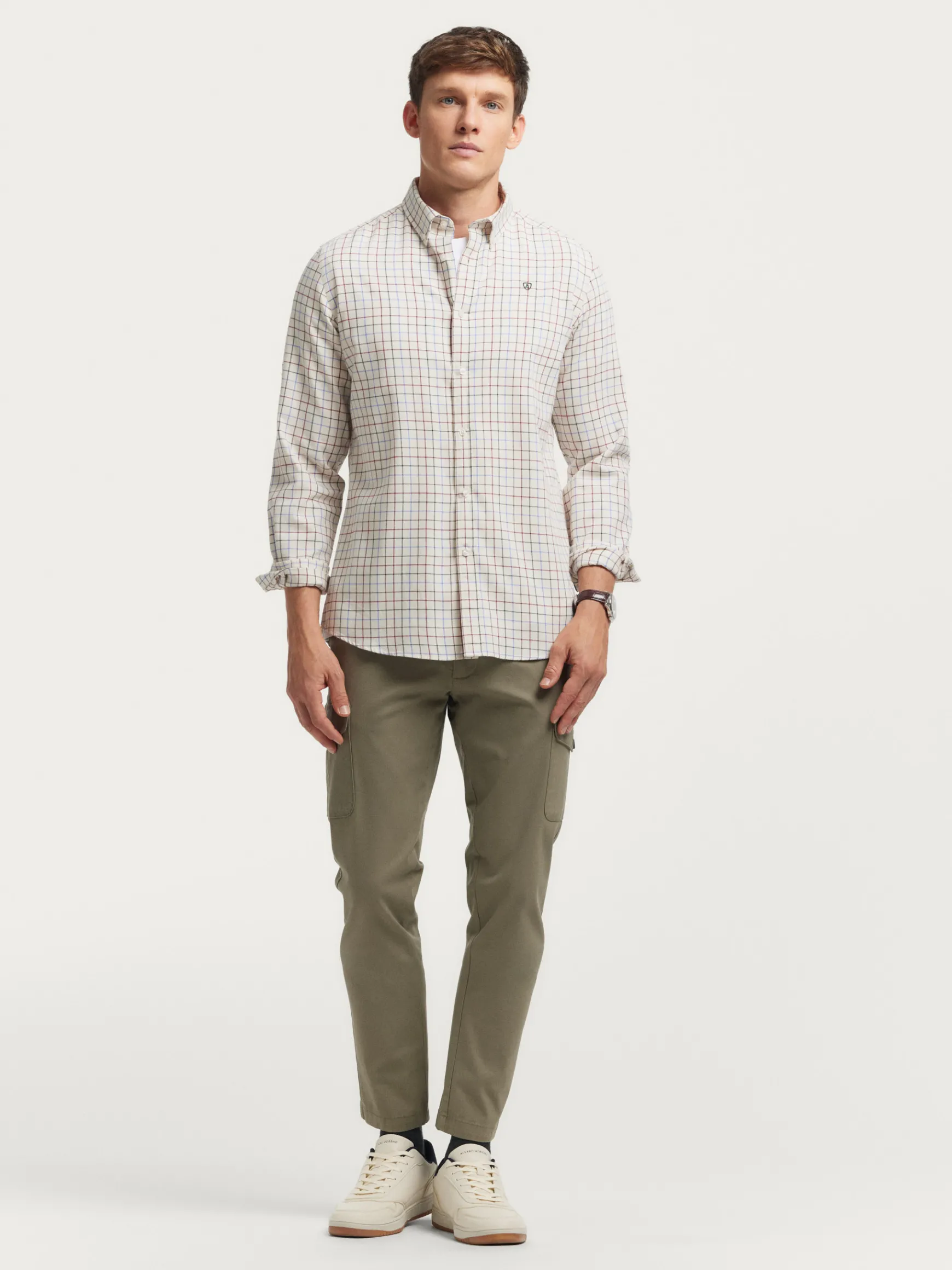 Alvaro Moreno Franela|CAMISA FLANNEL CHECKS Beige