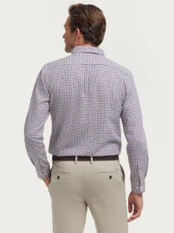Alvaro Moreno Franela|CAMISA FLANNEL CHECKS Burdeos