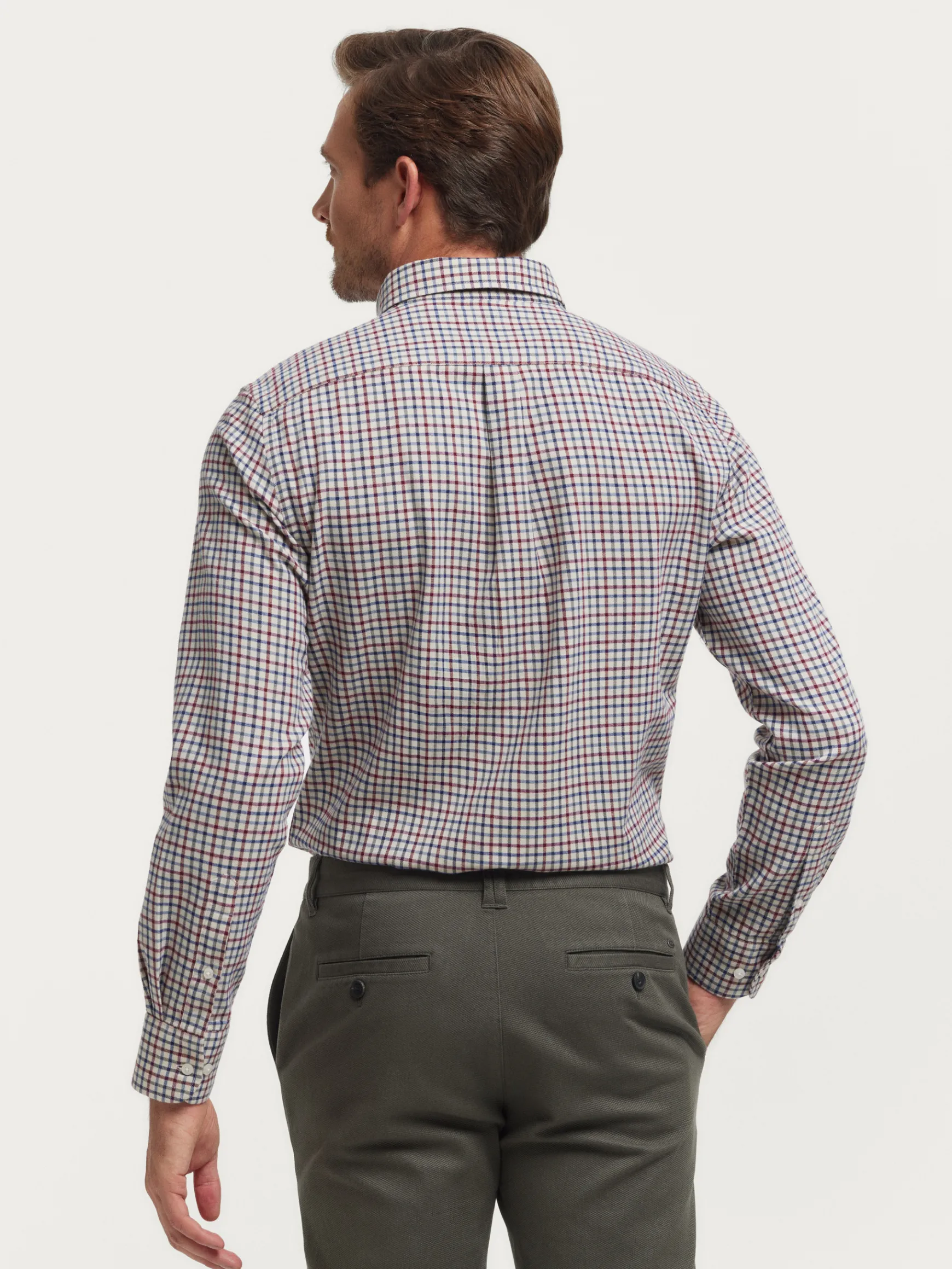 Alvaro Moreno Franela|CAMISA FLANNEL CHECKS Burdeos