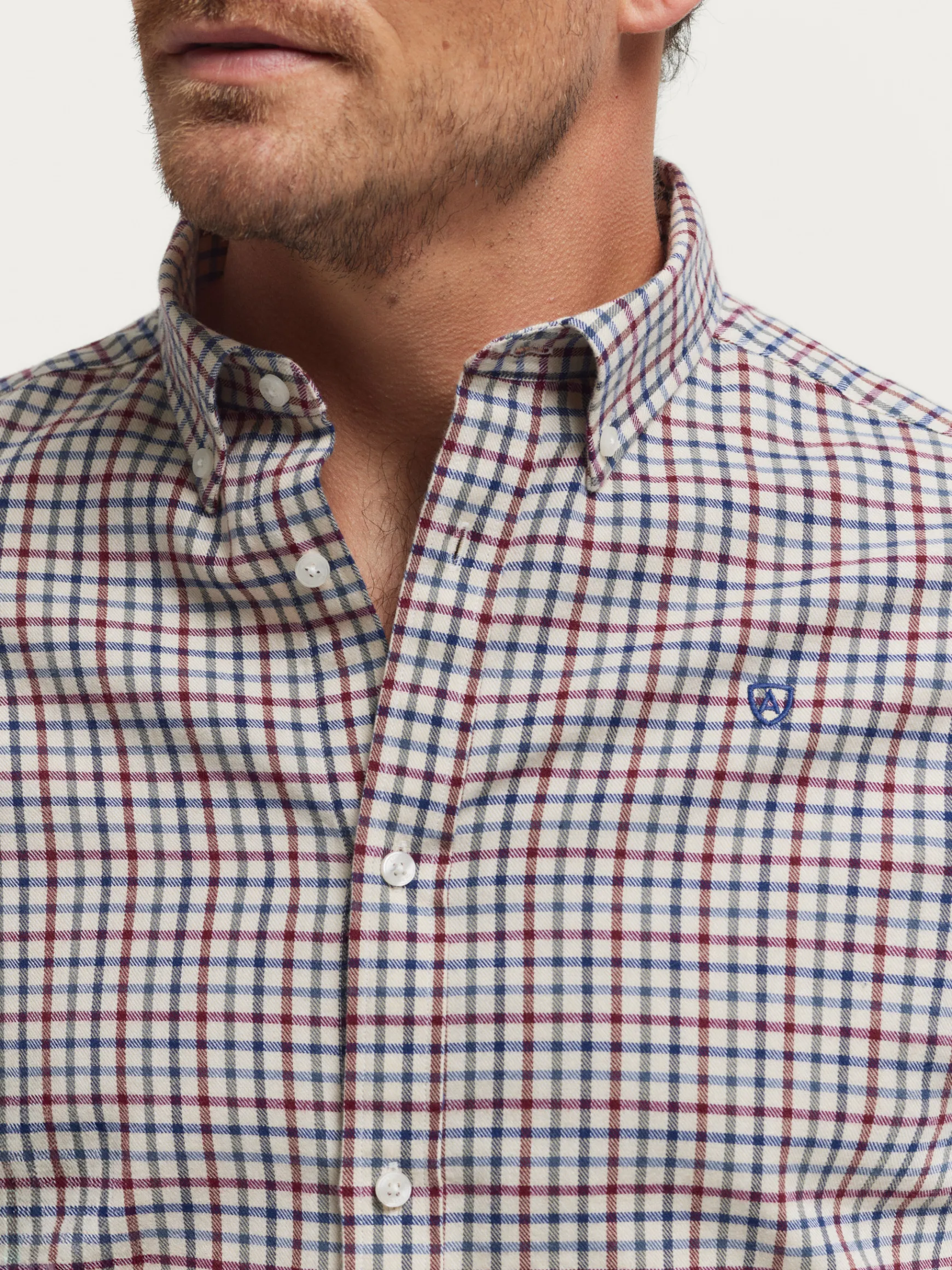 Alvaro Moreno Franela|CAMISA FLANNEL CHECKS Burdeos