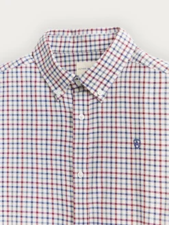 Alvaro Moreno Franela|CAMISA FLANNEL CHECKS Burdeos