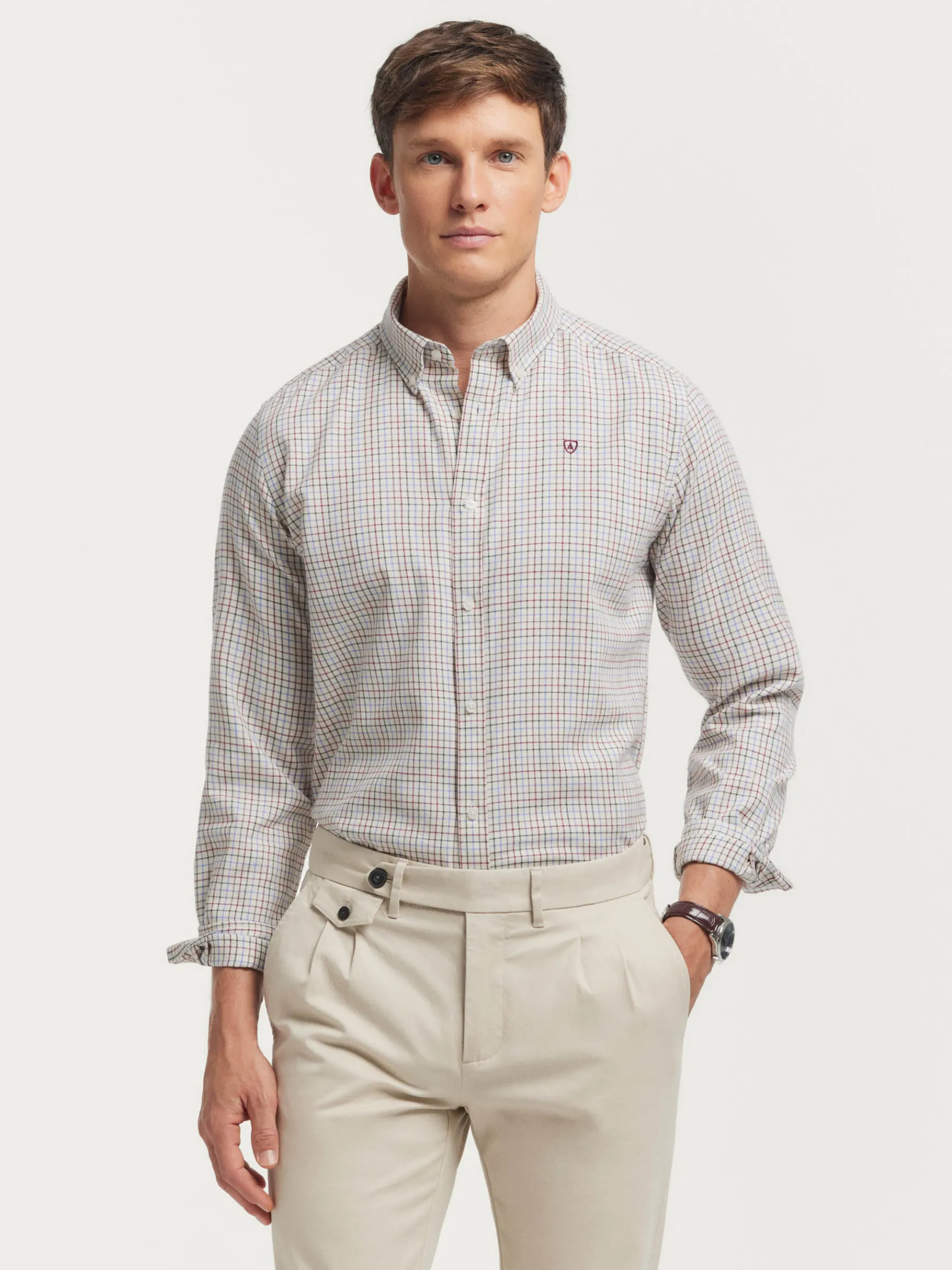 Alvaro Moreno Franela|CAMISA FLANNEL CHECKS Burdeos