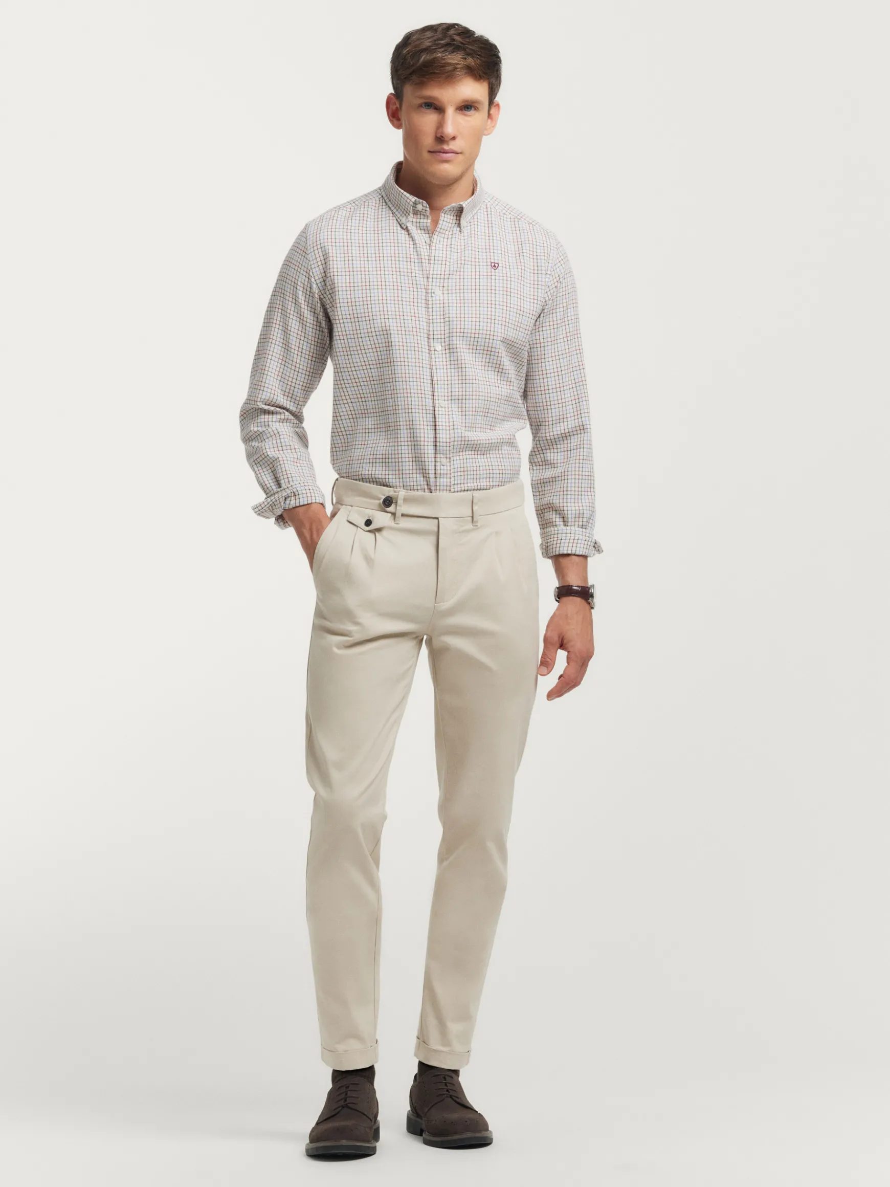 Alvaro Moreno Franela|CAMISA FLANNEL CHECKS Burdeos