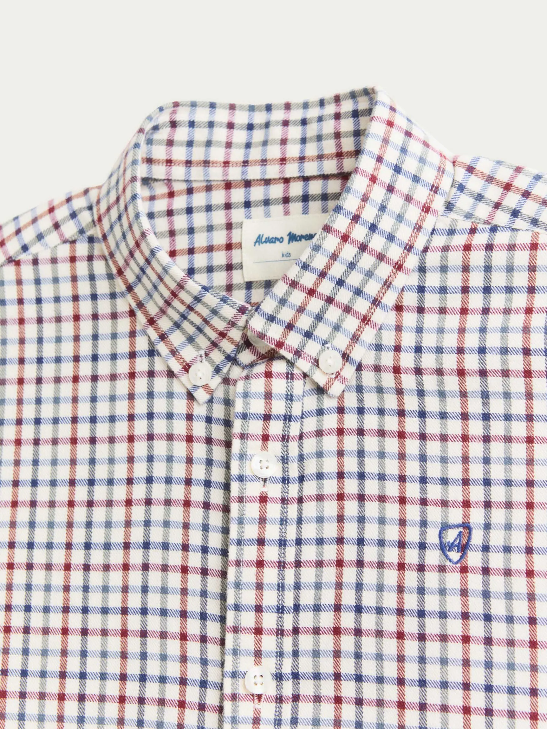 Alvaro Moreno Camisas|CAMISA FLANNEL CHECKS KIDS Burdeos