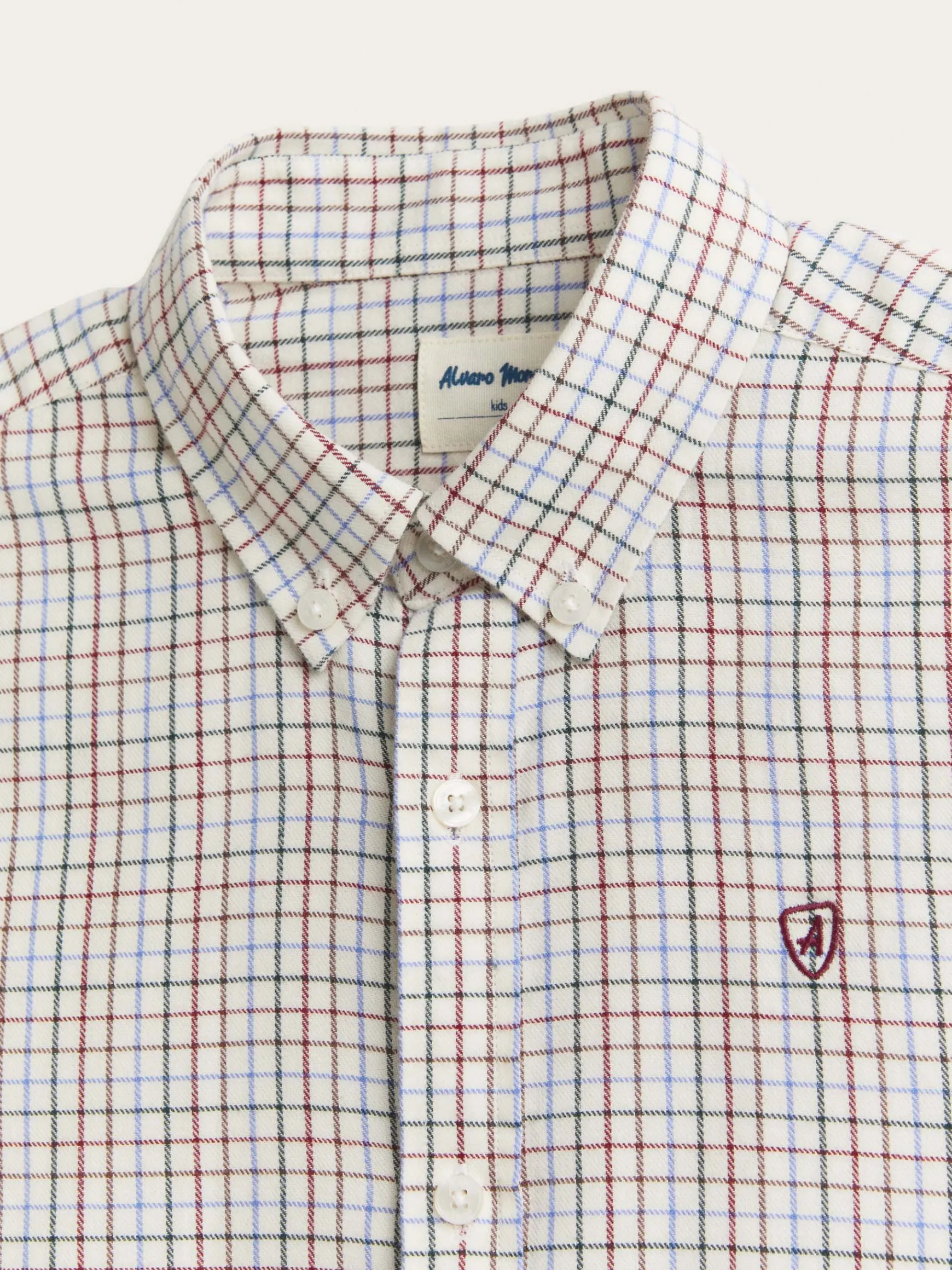 Alvaro Moreno Camisas|CAMISA FLANNEL CHECKS KIDS Burdeos