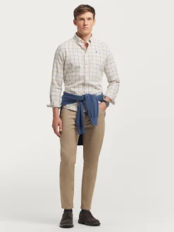 Alvaro Moreno Franela|CAMISA FLANNEL CHECKS Naranja