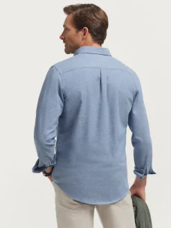 Alvaro Moreno Franela|CAMISA FLANNEL TWILL Azul
