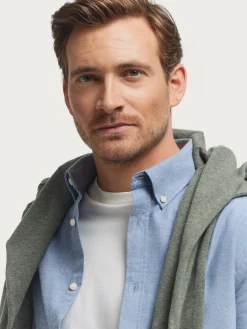Alvaro Moreno Franela|CAMISA FLANNEL TWILL Azul
