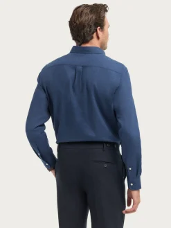 Alvaro Moreno Franela|CAMISA FLANNEL TWILL Azul Marino