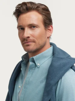 Alvaro Moreno Franela|CAMISA FLANNEL TWILL Azul