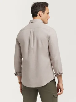 Alvaro Moreno Franela|CAMISA FLANNEL TWILL Beige