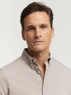 Alvaro Moreno Franela|CAMISA FLANNEL TWILL Beige
