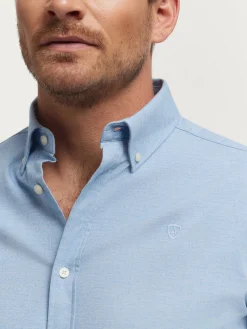 Alvaro Moreno Franela|CAMISA FLANNEL TWILL Celeste
