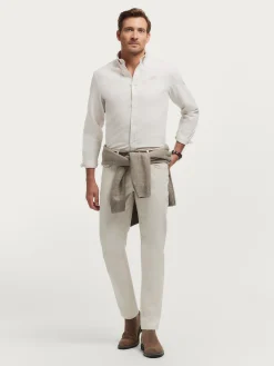 Alvaro Moreno Franela|CAMISA FLANNEL TWILL Crudo