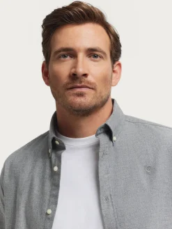 Alvaro Moreno Franela|CAMISA FLANNEL TWILL Gris