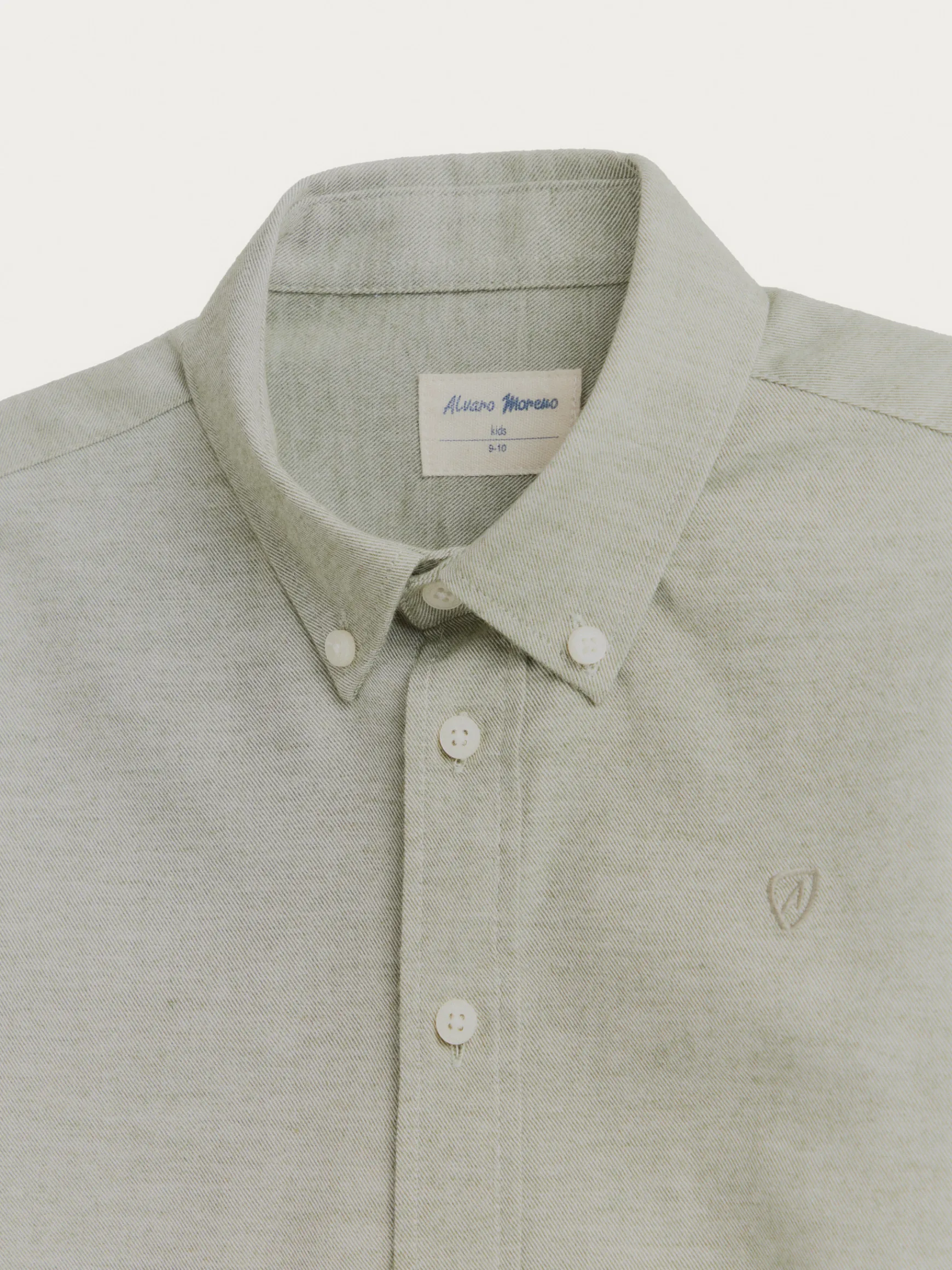 Alvaro Moreno Camisas|CAMISA FLANNEL TWILL KIDS Verde
