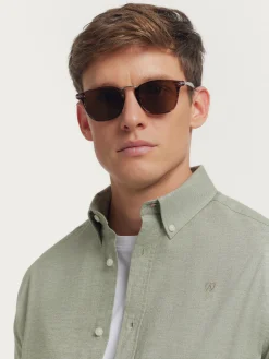 Alvaro Moreno Franela|CAMISA FLANNEL TWILL Verde