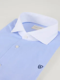 Alvaro Moreno Camisas Vestir|Camisas Vestir|CAMISA MICRO C. BLANCO Celeste