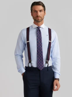Alvaro Moreno Camisas Vestir|Camisas Vestir|CAMISA MIL RAYAS C. BLANCO Celeste