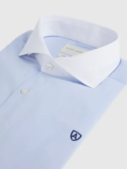 Alvaro Moreno Camisas Vestir|Camisas Vestir|CAMISA MIL RAYAS C. BLANCO Celeste