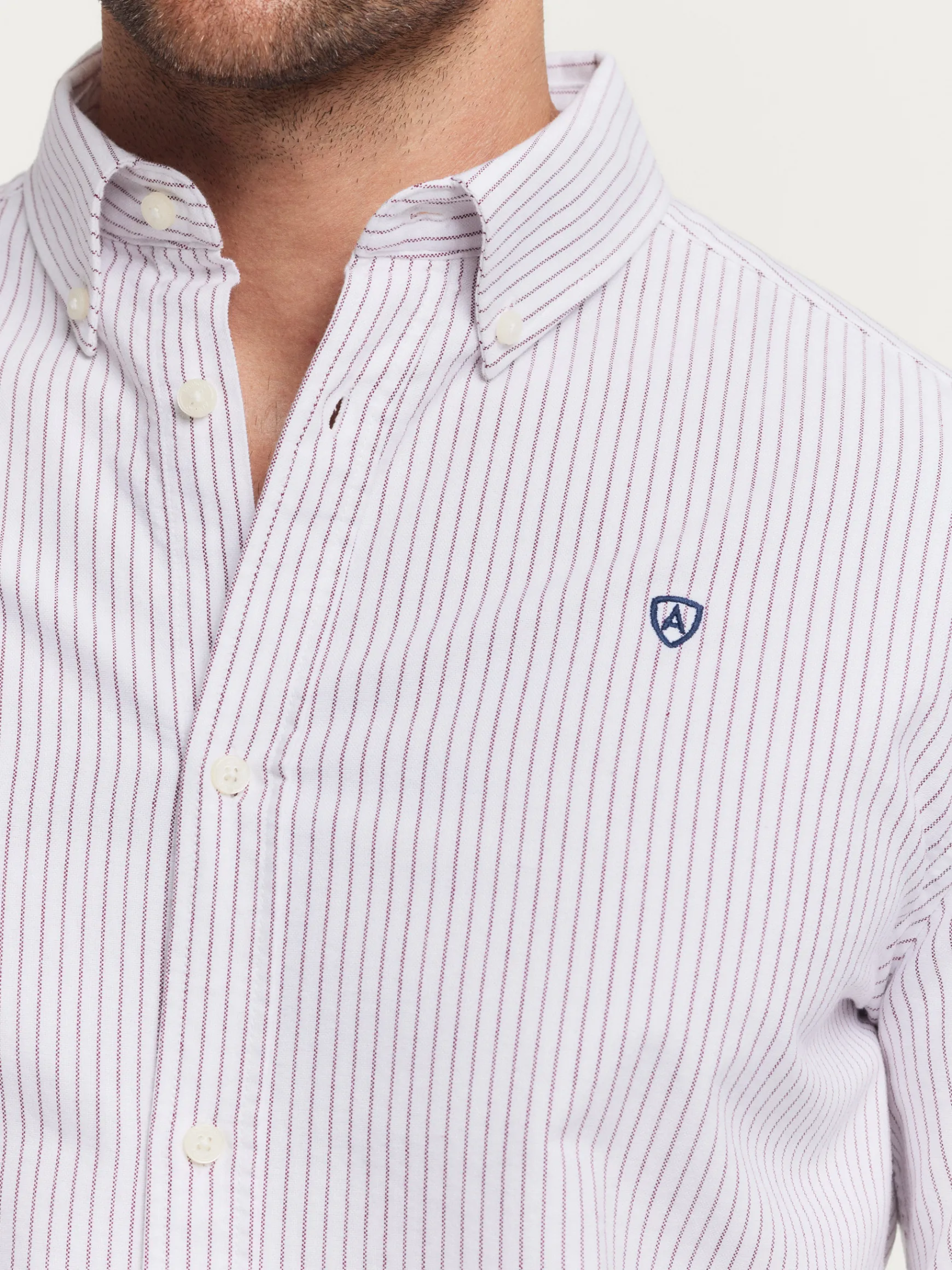 Alvaro Moreno Oxford|CAMISA OXFORD ASTON Burdeos