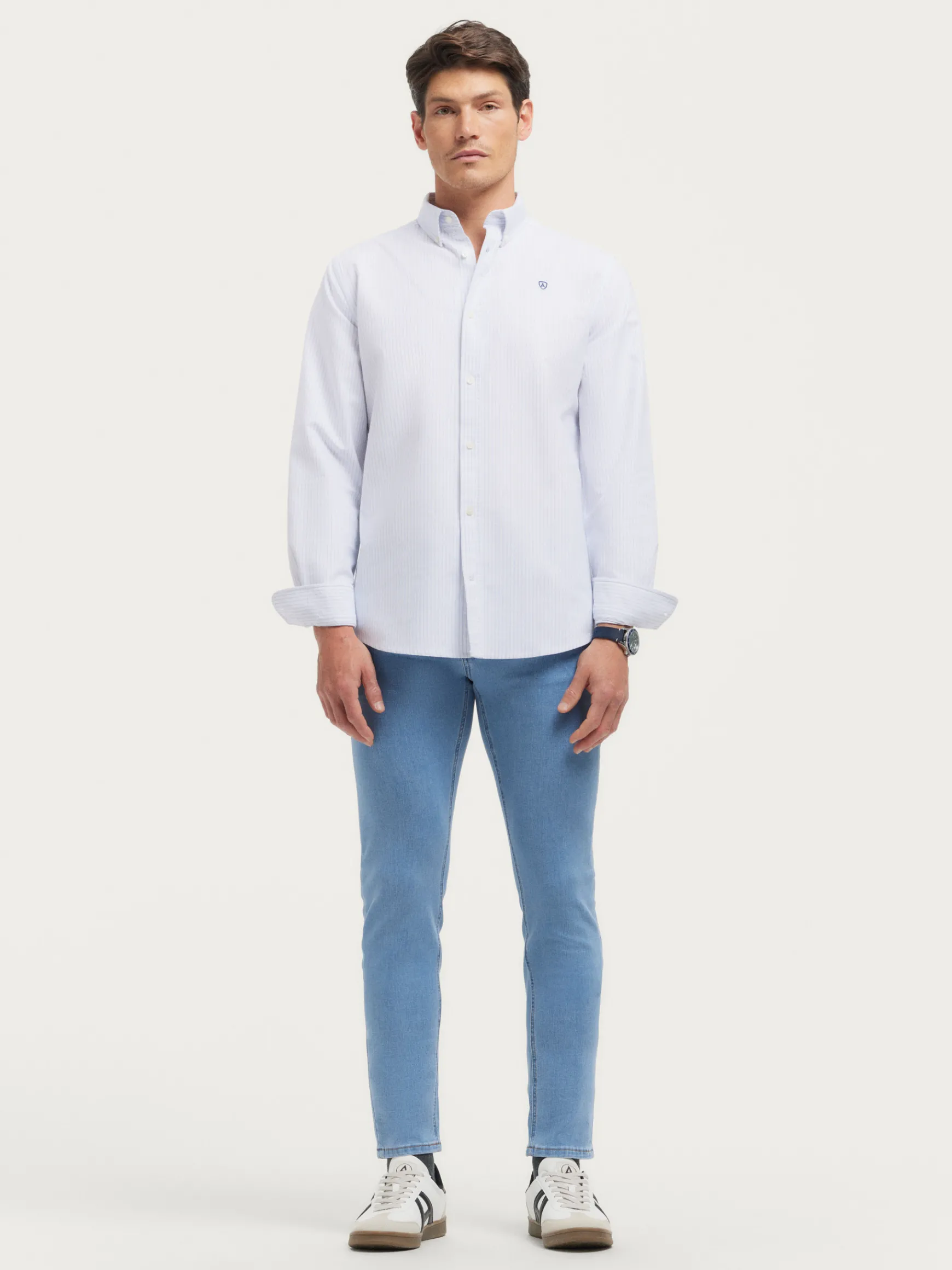 Alvaro Moreno Oxford|CAMISA OXFORD ASTON Celeste