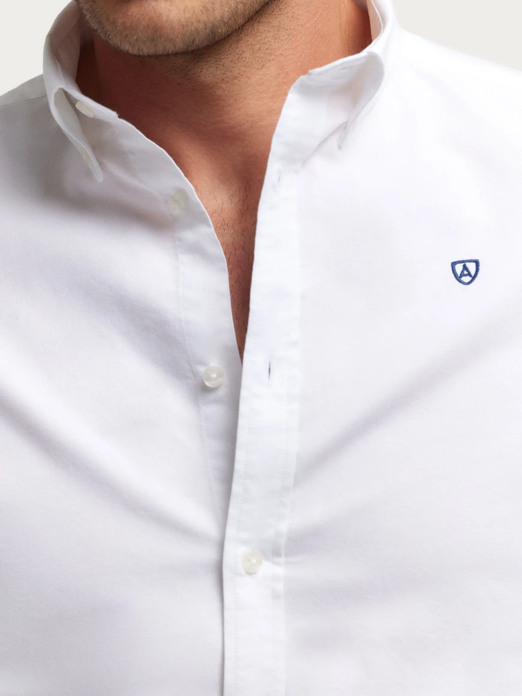 Alvaro Moreno Oxford|CAMISA OXFORD BASIC Blanco