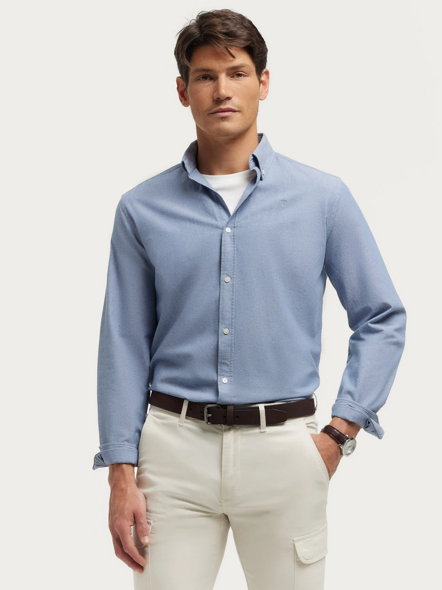 Alvaro Moreno Oxford|CAMISA OXFORD CHAMBRAY Azul