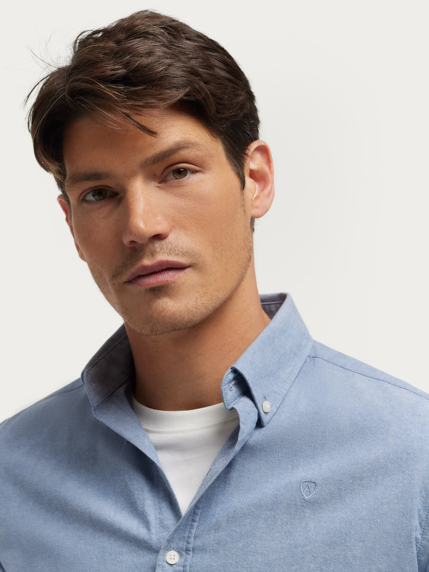 Alvaro Moreno Oxford|CAMISA OXFORD CHAMBRAY Azul