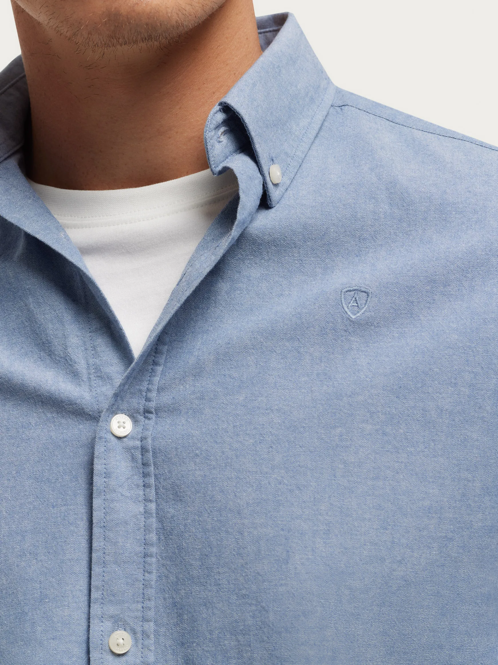 Alvaro Moreno Oxford|CAMISA OXFORD CHAMBRAY Azul