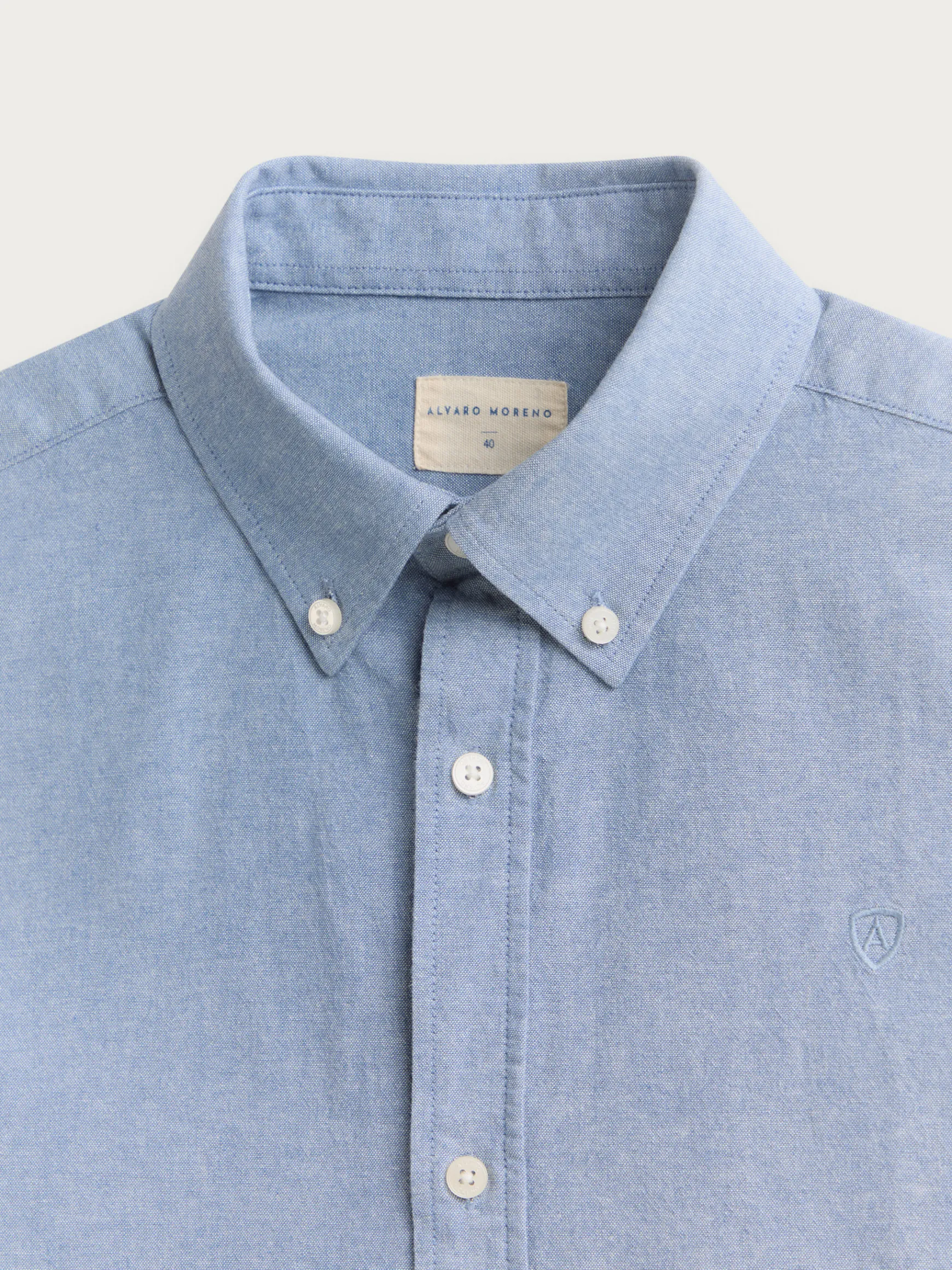 Alvaro Moreno Oxford|CAMISA OXFORD CHAMBRAY Azul