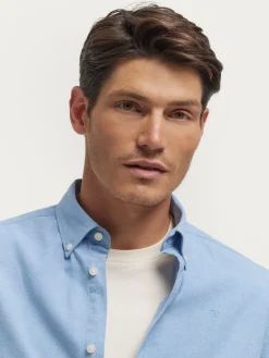 Alvaro Moreno Oxford|CAMISA OXFORD CHAMBRAY Celeste