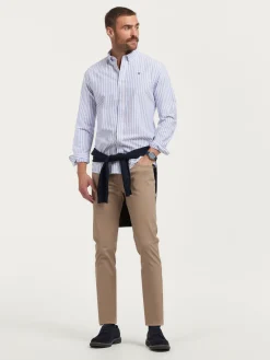 Alvaro Moreno Oxford|CAMISA OXFORD FANCY STR Azul