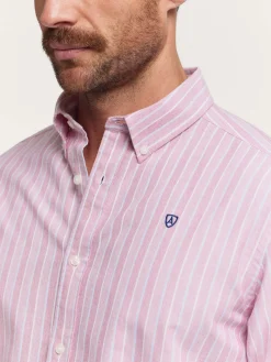Alvaro Moreno Oxford|CAMISA OXFORD FANCY STR Rojo