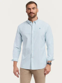 Alvaro Moreno Oxford|CAMISA OXFORD FANCY STR Verde