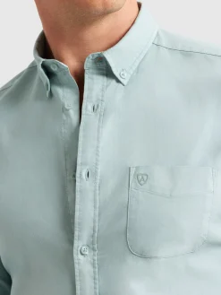Alvaro Moreno Oxford|CAMISA OXFORD POCKET DYE Verde Agua