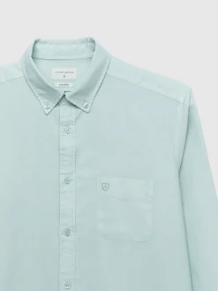 Alvaro Moreno Oxford|CAMISA OXFORD POCKET DYE Verde Agua