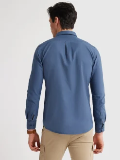 Alvaro Moreno Oxford|CAMISA OXFORD POCKET DYE Azul
