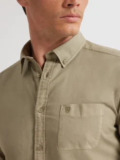 Alvaro Moreno Oxford|CAMISA OXFORD POCKET DYE Verde