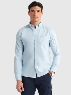 Alvaro Moreno Oxford|CAMISA OXFORD POCKET DYE Celeste