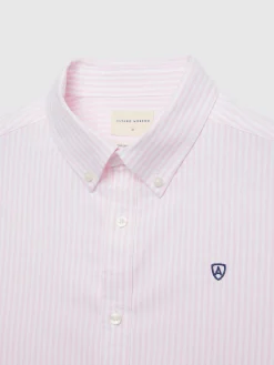 Alvaro Moreno Oxford|CAMISA OXFORD RAYAS BASIC Rosa