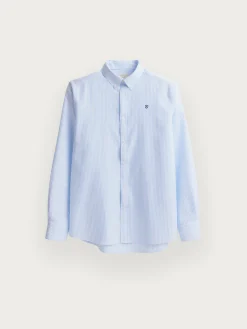 Alvaro Moreno Oxford|CAMISA OXFORD RAYAS Celeste