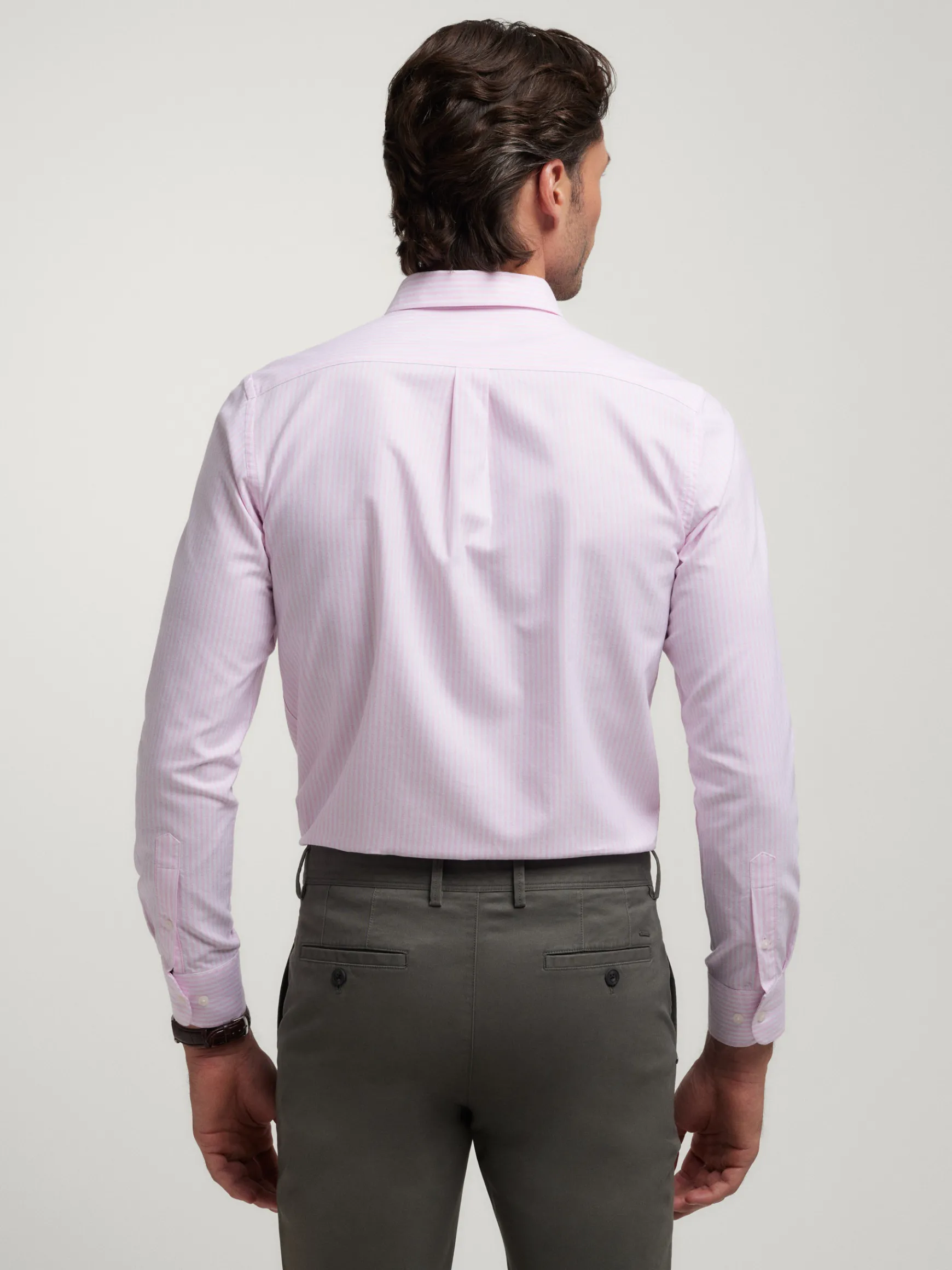 Alvaro Moreno Oxford|CAMISA OXFORD RAYAS Rosa