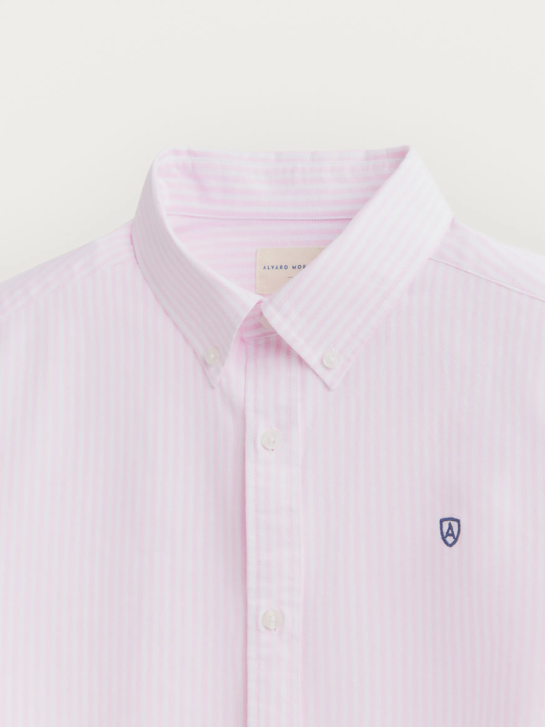 Alvaro Moreno Oxford|CAMISA OXFORD RAYAS Rosa
