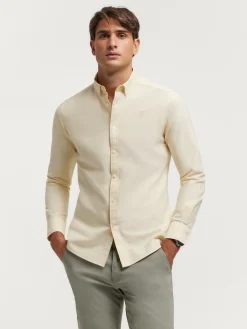 Alvaro Moreno Oxford|CAMISA OXFORD SOLID Amarillo